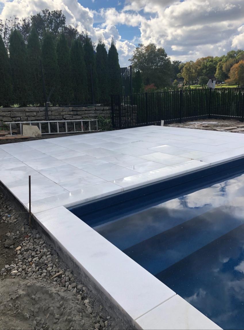 Snow marble pool