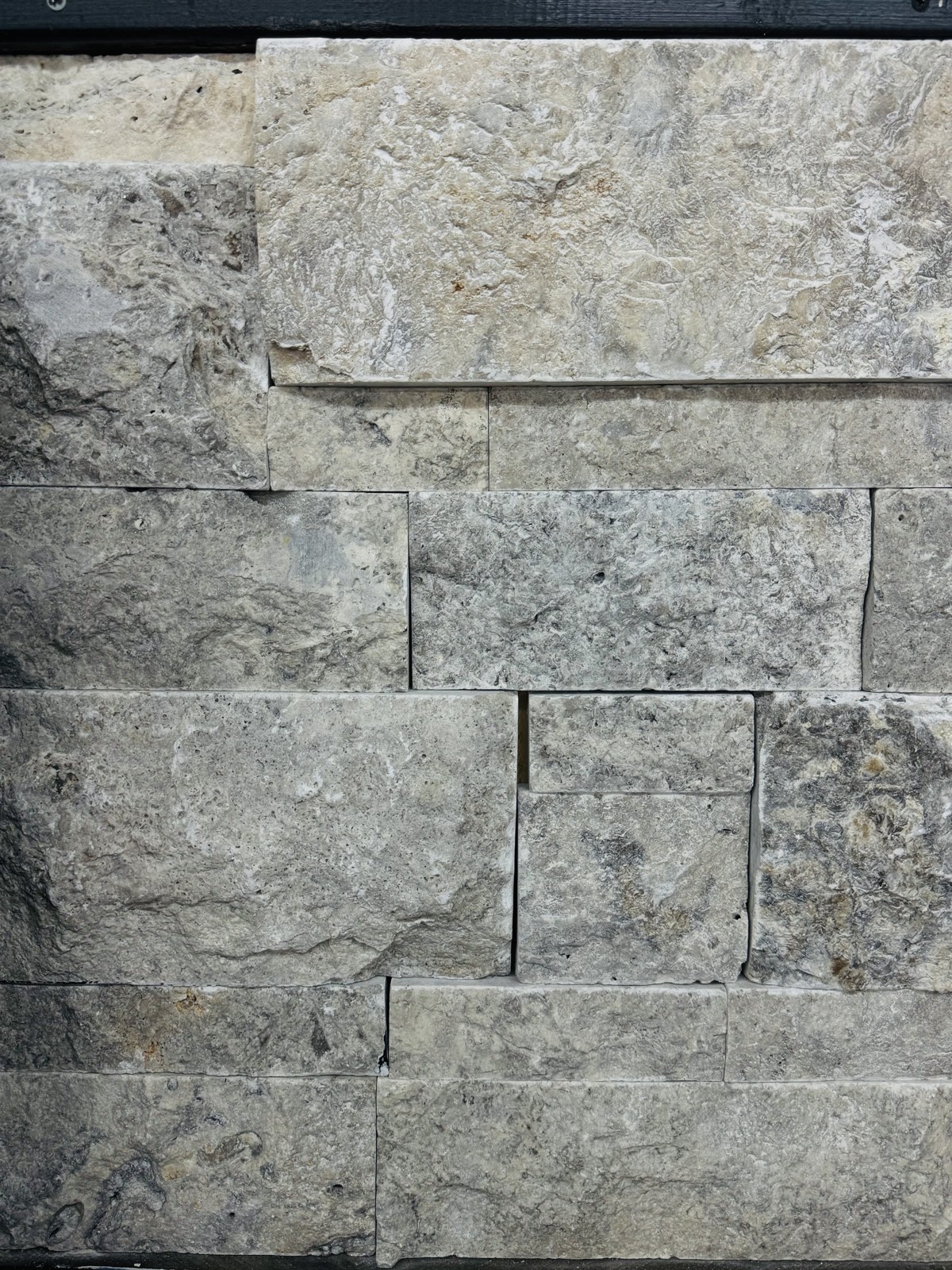 Silver Travertine Splitface Veneer