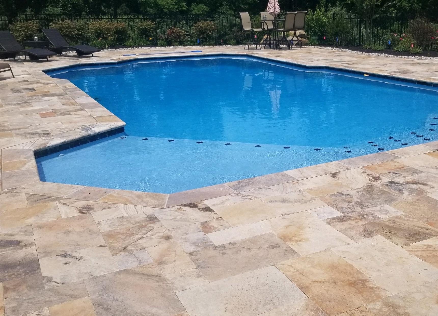Scabos travertine pool